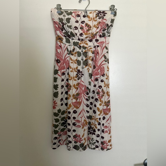 Earthy tone Ruched Strapless Sundress - Picture 1 of 3